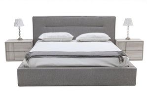 VIG Furniture Nova Domus Juliana - Italian Modern Dark Grey Upholstered Bed VGACJULIANA-BED