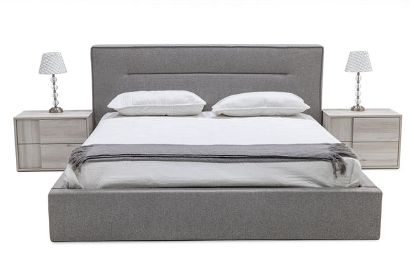 VIG Furniture Nova Domus Juliana - Italian Modern Dark Grey Upholstered Bed VGACJULIANA-BED