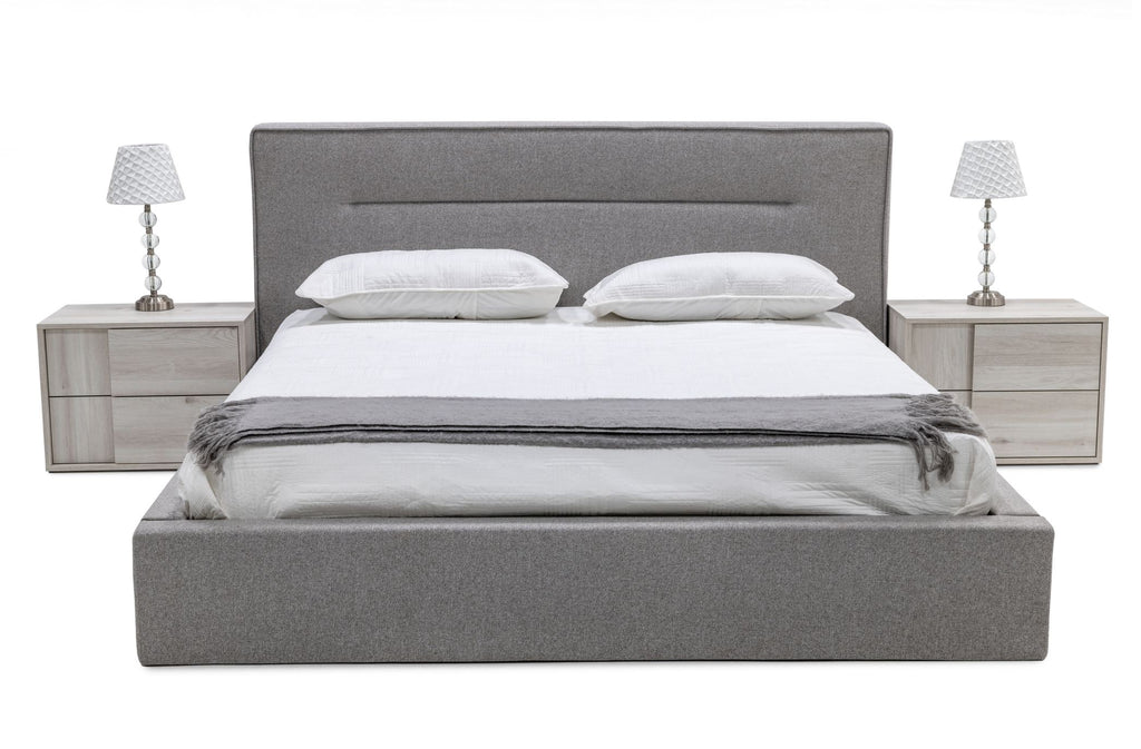 VIG Furniture Nova Domus Juliana - Italian Modern Dark Grey Upholstered Bed VGACJULIANA-BED