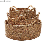 Natural Low Rise Basket - Set of 3