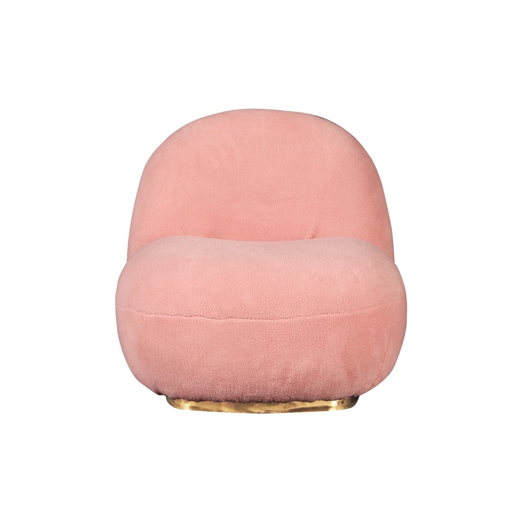 VIG Furniture Modrest Crestone - Modern Pink Sherpa Accent Chair VGMFOC-251-PINK-CH
