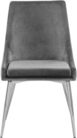 Karina Velvet / Engineered Wood / Metal / Foam Contemporary Grey Velvet Dining Chair - 19.5" W x 21.5" D x 33.5" H