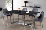 Karina Velvet / Engineered Wood / Metal / Foam Contemporary Grey Velvet Dining Chair - 19.5" W x 21.5" D x 33.5" H