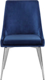 Karina Velvet / Engineered Wood / Metal / Foam Contemporary Navy Velvet Dining Chair - 19.5" W x 21.5" D x 33.5" H