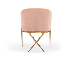 VIG Furniture Modrest Mancos - Modern Pink Velvet Accent Chair VGMFOC-296-PK-CH
