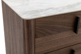 VIG Furniture Modrest Chelton - Contemporary White Ceramic & Walnut Nightstand VGHB351U-WAL-NS