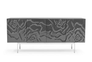 VIG Furniture Modrest Gwen - Modern Grey High Gloss Buffet VGVCG2007-GS-GRY-BUF