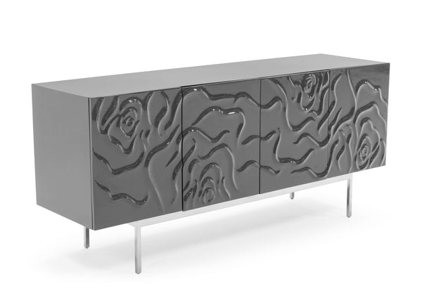 VIG Furniture Modrest Gwen - Modern Grey High Gloss Buffet VGVCG2007-GS-GRY-BUF