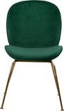 Paris Velvet / Engineered Wood / Metal / Foam Contemporary Green Velvet Dining Chair - 19.5" W x 25" D x 34.5" H