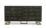 VIG Furniture Modrest Howard - Modern Shagreen Grey Leatherette & Gold Dresser VGGMCHD-1528-6-DRS