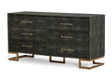 VIG Furniture Modrest Howard - Modern Shagreen Grey Leatherette & Gold Dresser VGGMCHD-1528-6-DRS