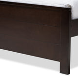 Baxton Studio Catalina Modern Classic Mission Style Dark Brown-Finished Wood Twin Platform Bed with Trundle