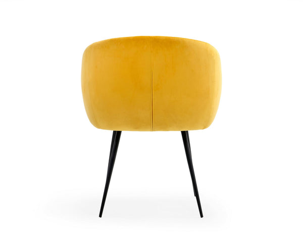 VIG Furniture Modrest Luzerne - Modern Yellow Velvet Dining Chair VGYFDC1041-YEL-DC