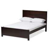 Catalina Modern Classic Mission Style Dark Brown-Finished Wood Full Platform Bed