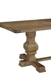 Alpine Furniture Manchester Dining Table, Natural 3868NAT-01 Natural Rubberwood Solids & Mindy Veneer 40 x 88 x 30