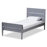 Nereida Modern Classic Mission Style Wood Twin Platform Bed