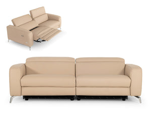 VIG Furniture Coronelli Collezioni Turin - Cappuccino Leather 2-Seater 91" Recliner Sofa  VGCCROMA-SF-CAP-TAN-S