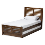 Sedona Modern Classic Mission Style Wood Twin Platform Bed with Trundle
