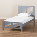Baxton Studio Sedona Modern Classic Mission Style Grey-Finished Wood Twin Platform Bed