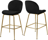 Paris Velvet Contemporary Stool - Set of 2