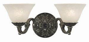 2-Light Antique Silver Napoleonic Sconce