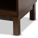 Baxton Studio Deirdre Modern and Contemporary Brown Wood 1-Drawer Nightstand
