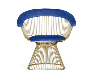 VIG Furniture Modrest Lauren - Blue Velvet and Brushed Gold Dining Chair VGMFOC-2942-BLU-DC