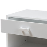 Baxton Studio Deirdre Modern and Contemporary White Wood 1-Drawer Nightstand