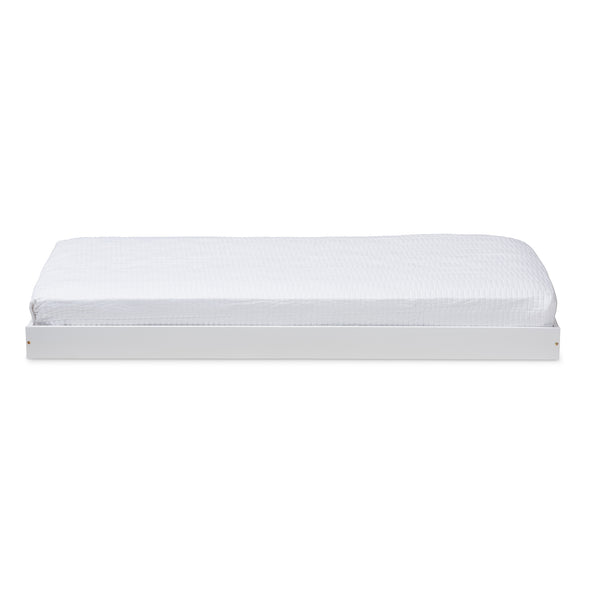 Baxton Studio Payton Modern and Contemporary White-Finished Twin Trundle