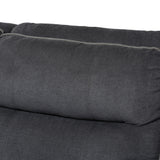 Baxton Studio Sabella Modern and Contemporary Dark Grey and Light Grey Two-Tone Fabric 7-Piece Reclining Sectional