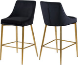 Karina Velvet Contemporary Stool - Set of 2