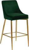 Karina Velvet / Engineered Wood / Metal / Foam Contemporary Green Velvet Stool - 17" W x 21.5" D x 38" H