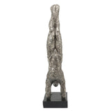 Sagebrook Home Contemporary Resin, 33"h Sirsasana, Gunmetal 16547-02 Gunmetal Polyresin