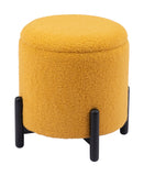 Zuo Modern Calistoga 100% Polyester, Plywood, MDF, Beech Wood Modern Ottoman Yellow 100% Polyester, Plywood, MDF, Beech Wood