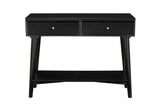 Alpine Furniture Flynn Console Table, Black 966BLK-63 Black Mahogany Solids & Okoume Veneer 42 x 14 x 33