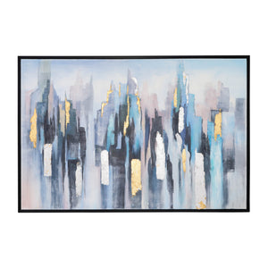 Sagebrook Home Contemporary 62x42 Framed Hand Painted Abstract Canvas, Multi 70203  Polyester Canvas