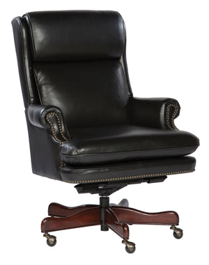 Hekman Furniture 79252B Executive Leather Chair-Black 79252B