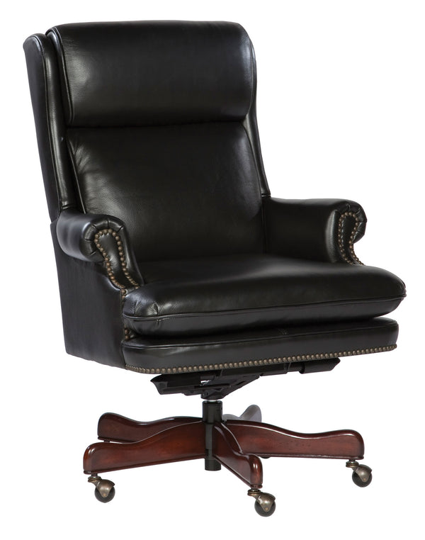 Hekman Furniture 79252B Executive Leather Chair-Black 79252B
