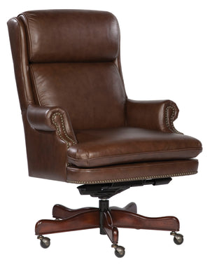 Hekman Furniture 79252C Executive Leather Chair-Coffee 79252C