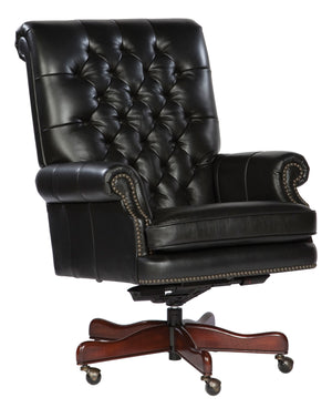 Hekman Furniture 79253B Executive Leather Chair-Black 79253B