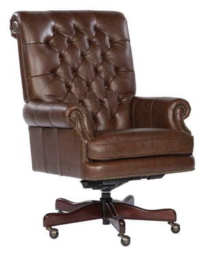 Hekman Furniture 79253C Executive Leather Chair-Coffee 79253C