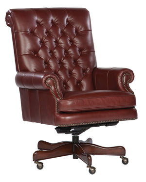 Hekman Furniture 79253M Executive Leather Chair-Merlot 79253M