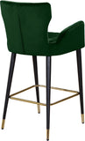 Luxe Velvet / Engineered Wood / Metal / Foam Contemporary Green Velvet Stool - 21.5" W x 20" D x 39" H