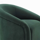 Boboli Velvet Chair + Ottoman Set Forest Green TOV-S6384