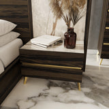 VIG Furniture Nova Domus Velondra - Modern Eucalypto + Marble Bed with Two Nightstands VGACVELONDRA-BED-2NS