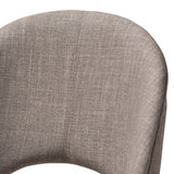 Baxton Studio Wesley Mid-Century Modern Light Grey Fabric Upholstered Walnut Finished Wood Dining Chair (Set of 2)