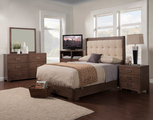 Alpine Furniture Savannah Mirror, Pecan 1100-06 Pecan Plantation Mahogany Solids & Okoume Veneer 42 x 1.5 x 37