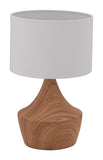 Zuo Modern Kelly Steel, Poly Cotton Mid Century Commercial Grade Table Lamp White, Brown Steel, Poly Cotton