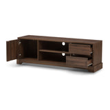Baxton Studio Burnwood Modern and Contemporary Walnut Brown Finished Wood TV Stand