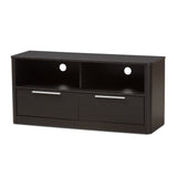 Carlingford Modern and Contemporary Espresso Brown Finished Wood 2-Drawer TV Stand